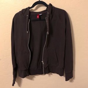 H&M Brown Zip-Up Hoodie